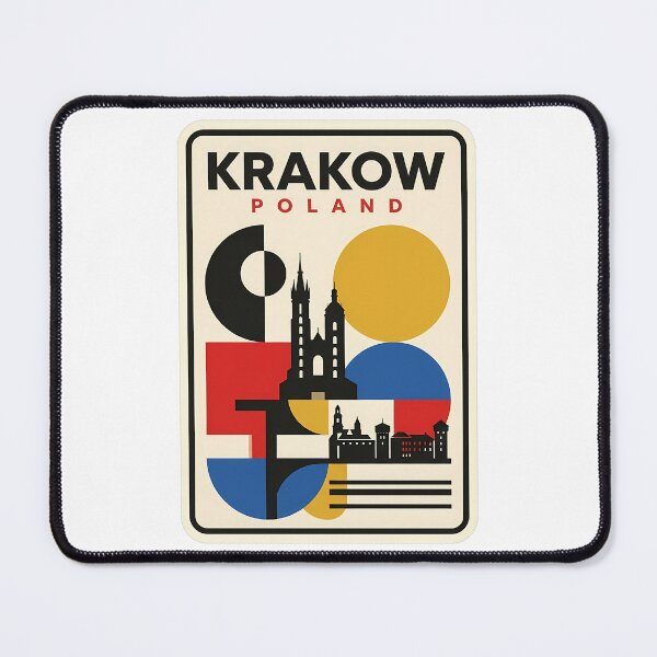 Item preview, Modern Geometric Krakow Poland City Skyline Aesthetic designed and sold by k3rstman1.