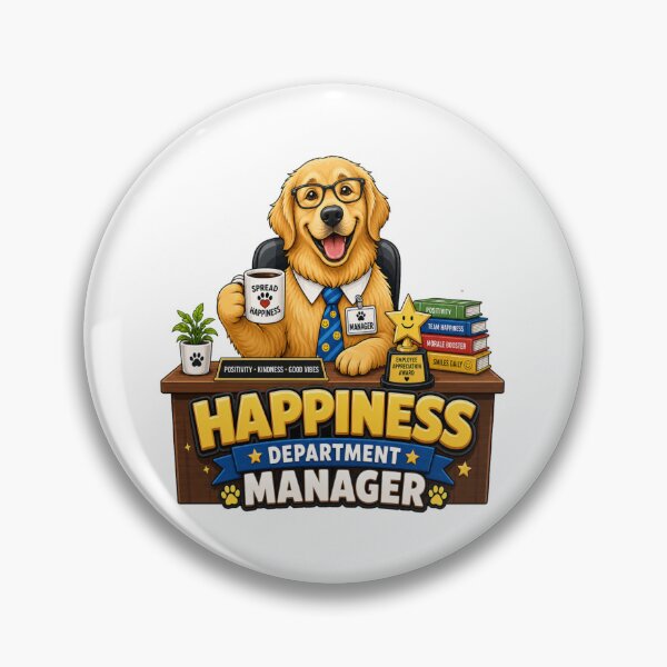 Item preview, Happiness Department Manager Funny Golden Retriever Dog Lover Gift designed and sold by ClaussShop.