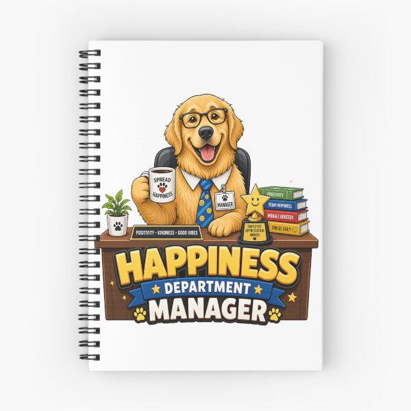 Item preview, Happiness Department Manager Funny Golden Retriever Dog Lover Gift designed and sold by ClaussShop.