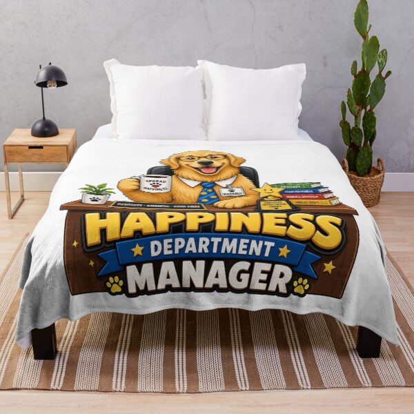 Item preview, Happiness Department Manager Funny Golden Retriever Dog Lover Gift designed and sold by ClaussShop.