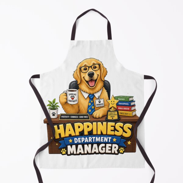 Item preview, Happiness Department Manager Funny Golden Retriever Dog Lover Gift designed and sold by ClaussShop.