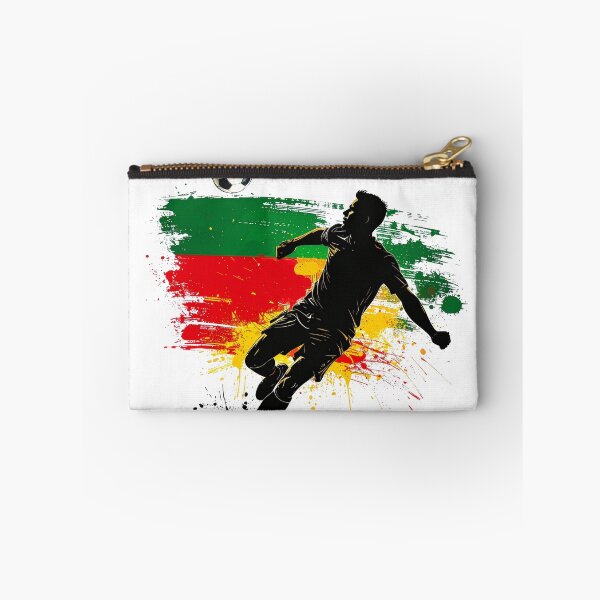Item preview, Portugal Soccer Player Art — Portuguese Football Flag Action Fan Print designed and sold by icemanphotos.