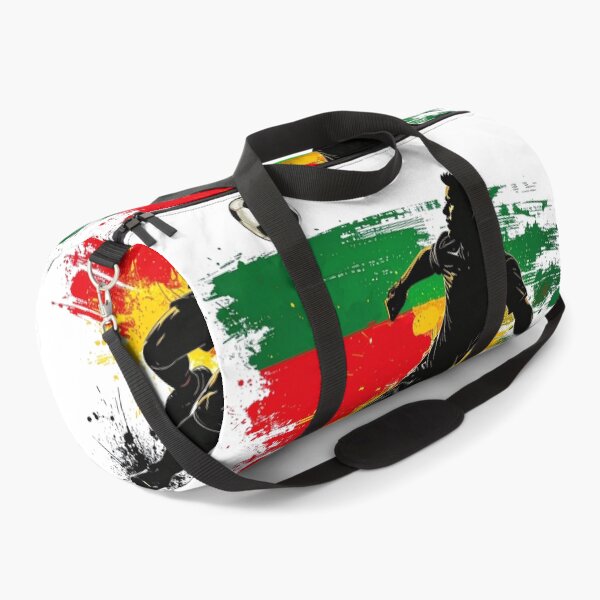 Item preview, Portugal Soccer Player Art — Portuguese Football Flag Action Fan Print designed and sold by icemanphotos.