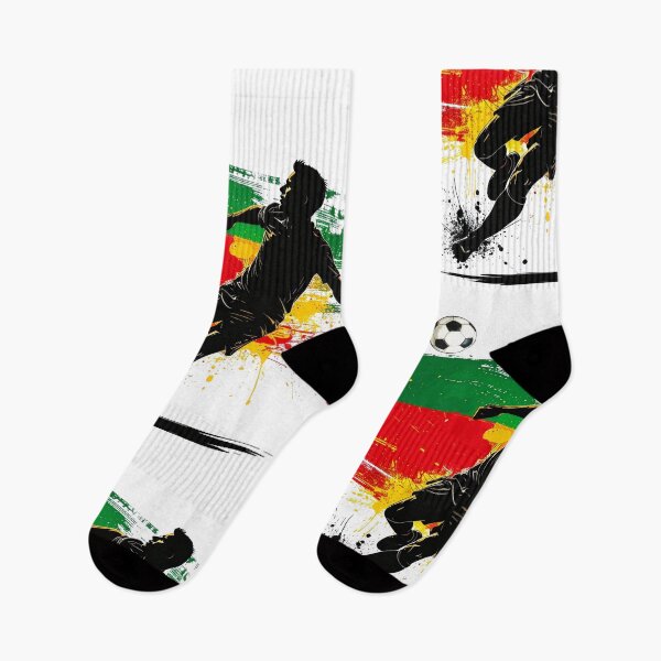 Item preview, Portugal Soccer Player Art — Portuguese Football Flag Action Fan Print designed and sold by icemanphotos.