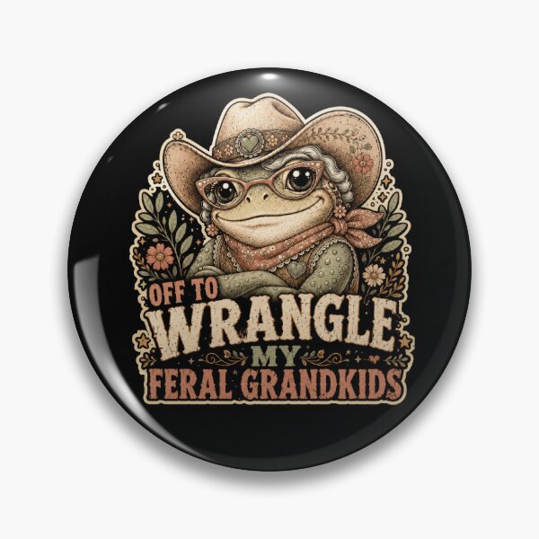 Item preview, Off To Wrangle My Feral Grandkids – Funny Grandma Frog Western Design designed and sold by PosiMCreations.