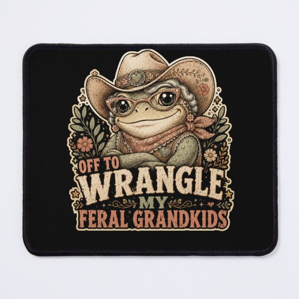 Item preview, Off To Wrangle My Feral Grandkids – Funny Grandma Frog Western Design designed and sold by PosiMCreations.