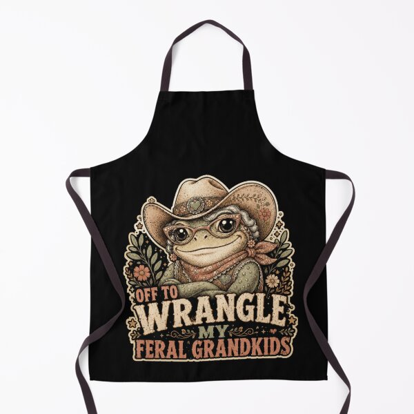 Item preview, Off To Wrangle My Feral Grandkids – Funny Grandma Frog Western Design designed and sold by PosiMCreations.
