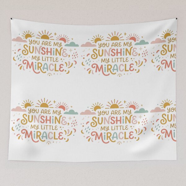 Item preview, You Are My Sunshine My Little Miracle Boho Retro Nursery Typography designed and sold by batoot1.