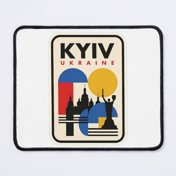 Item preview, Kyiv Ukraine Retro Geometric Landmark Skyline designed and sold by k3rstman1.