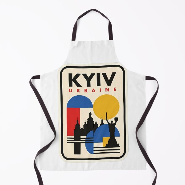Item preview, Kyiv Ukraine Retro Geometric Landmark Skyline designed and sold by k3rstman1.