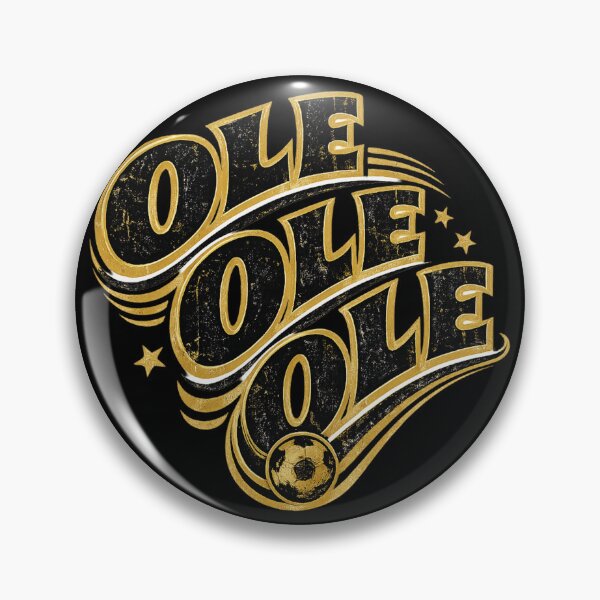Item preview, Ole Ole Ole Gold Black Soccer Typography – Bold Football Celebration Chant Art | Soccer Fan Gift designed and sold by irfanshikh.