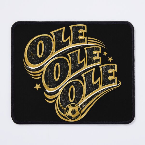 Item preview, Ole Ole Ole Gold Black Soccer Typography – Bold Football Celebration Chant Art | Soccer Fan Gift designed and sold by irfanshikh.