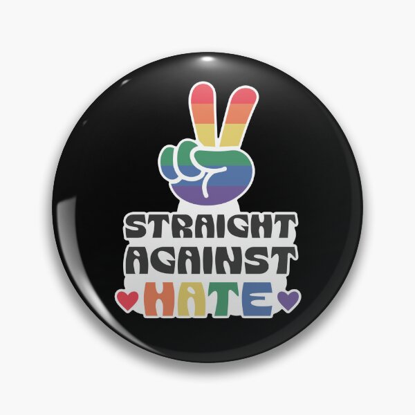 Item preview, Straight Against Hate Rainbow Peace Sign Design designed and sold by Canvas-Whispers.