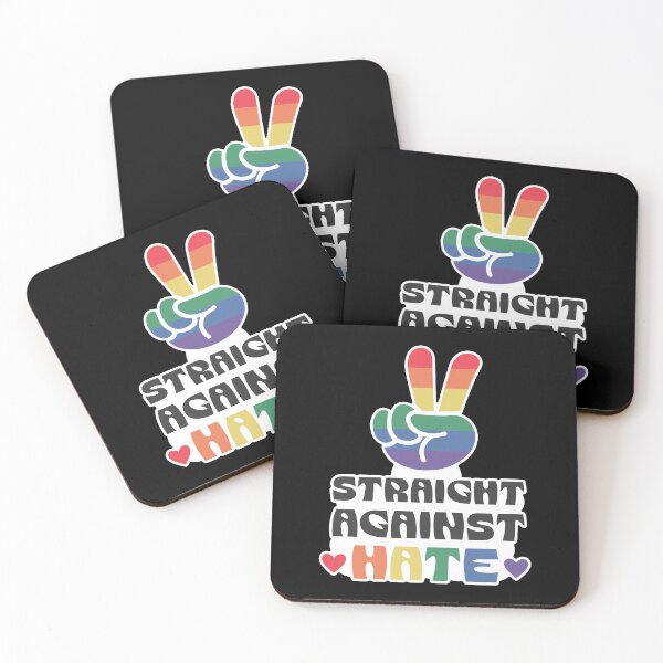 Item preview, Straight Against Hate Rainbow Peace Sign Design designed and sold by ArtDzignsZA.