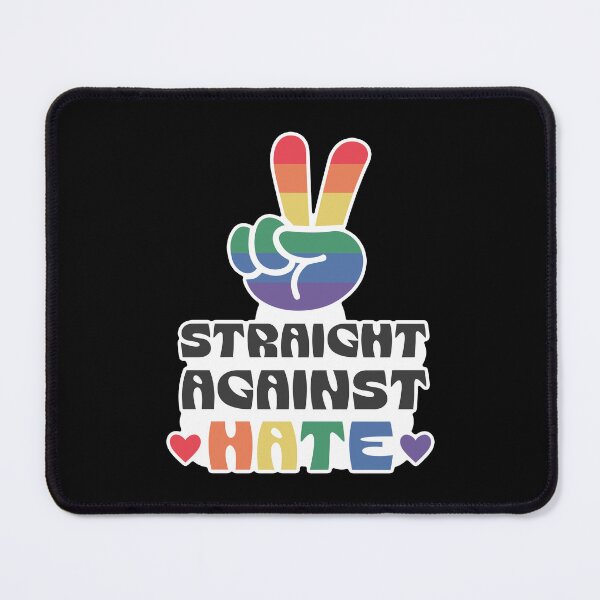 Item preview, Straight Against Hate Rainbow Peace Sign Design designed and sold by ArtDzignsZA.