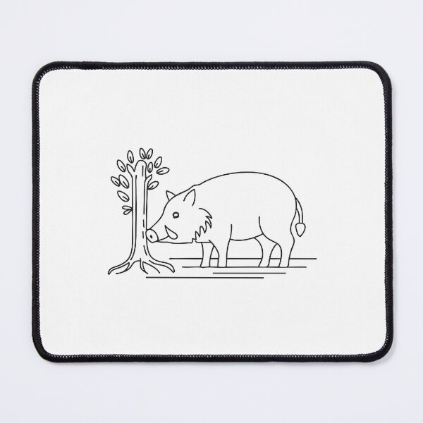 Item preview, Wild Boar Sniffing Near Tree Roots designed and sold by rasagamastore.