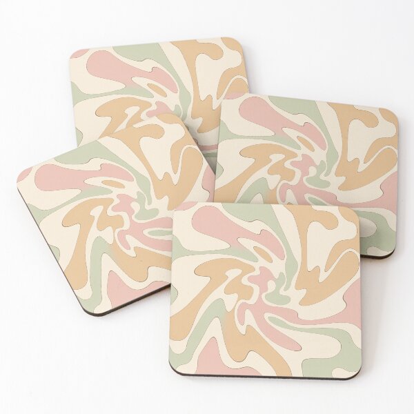 Item preview, Retro Boho Swirl Pattern Sage Pink Earth Tones designed and sold by DjFreeq.