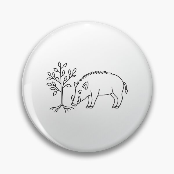 Item preview, Boar Sniffing Ground Near Tree Roots designed and sold by rasagamastore.