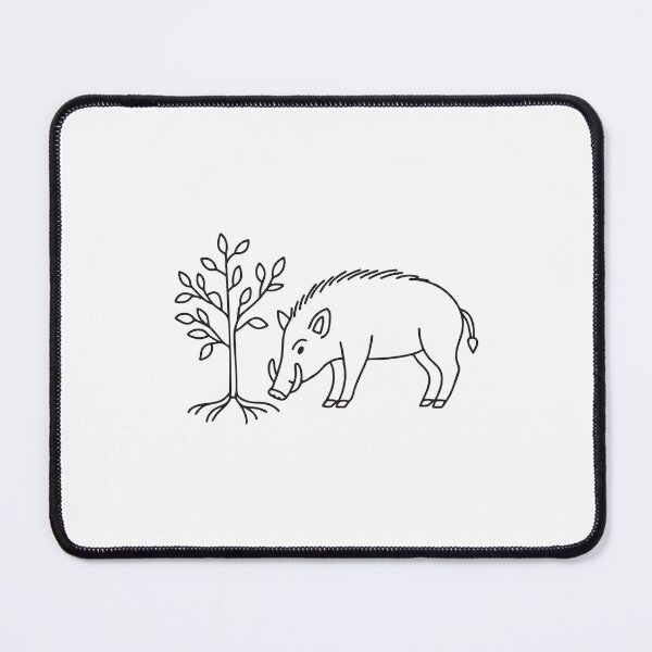 Item preview, Boar Sniffing Ground Near Tree Roots designed and sold by rasagamastore.