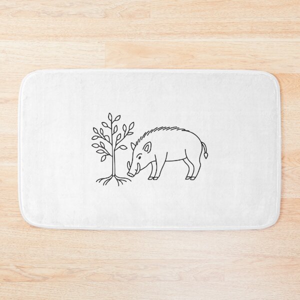 Item preview, Boar Sniffing Ground Near Tree Roots designed and sold by rasagamastore.