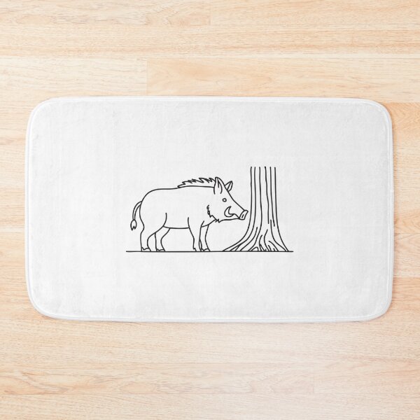 Item preview, Wild Boar Exploring Near Tree Roots designed and sold by rasagamastore.