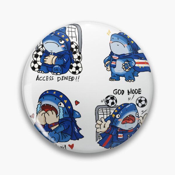 Item preview, Awkward Animal Hat Club – Cape Verde Blue Shark | Funny World Cup 2026 Football Fan Sticker designed and sold by chupichapa.