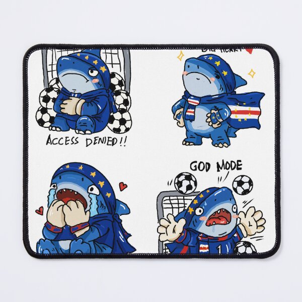 Item preview, Awkward Animal Hat Club – Cape Verde Blue Shark | Funny World Cup 2026 Football Fan Sticker designed and sold by chupichapa.