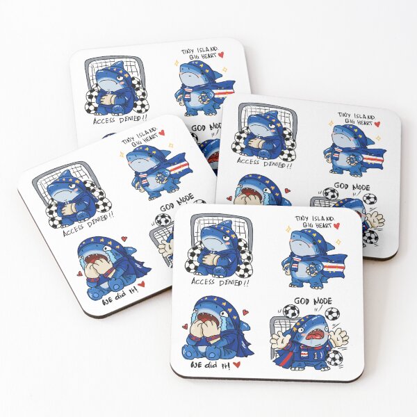 Item preview, Awkward Animal Hat Club – Cape Verde Blue Shark | Funny World Cup 2026 Football Fan Sticker designed and sold by chupichapa.