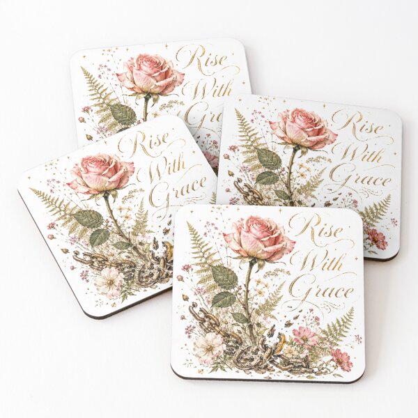 Item preview, Rise With Grace Vintage Rose Botanical Wildflower Design designed and sold by Sharlo Shop.