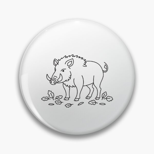 Item preview, A boar with short tusks exploring near some tree roots designed and sold by rasagamastore.
