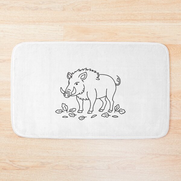 Item preview, A boar with short tusks exploring near some tree roots designed and sold by rasagamastore.