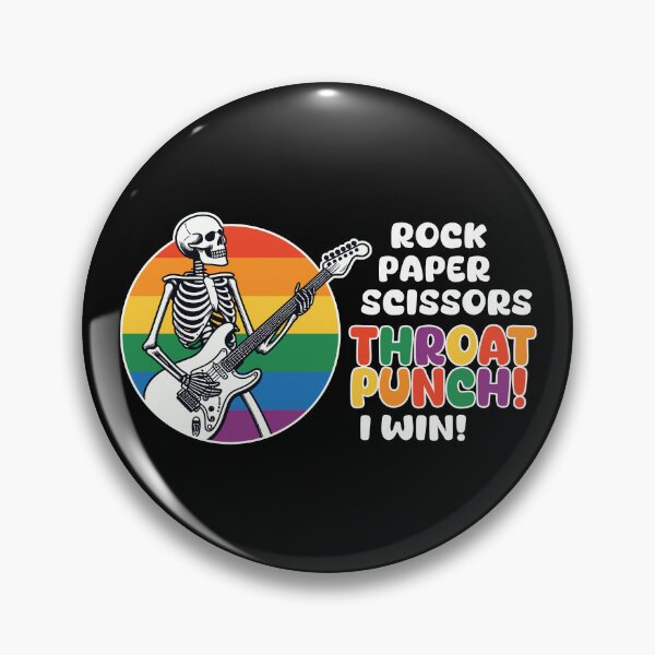 Item preview, Rock Paper Scissors Throat Punch Skeleton Design designed and sold by Canvas-Whispers.