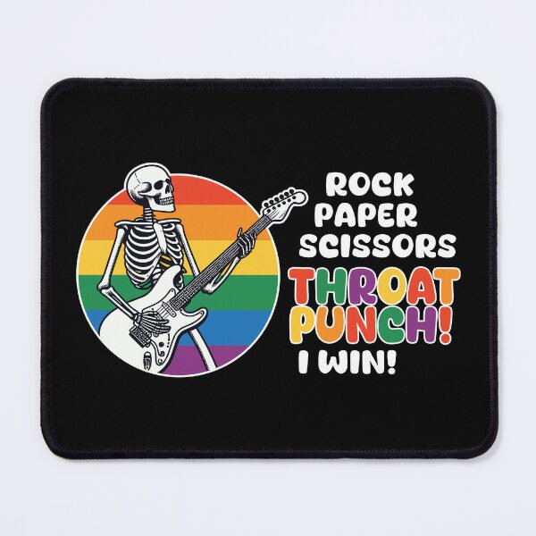 Item preview, Rock Paper Scissors Throat Punch Skeleton Design designed and sold by Canvas-Whispers.