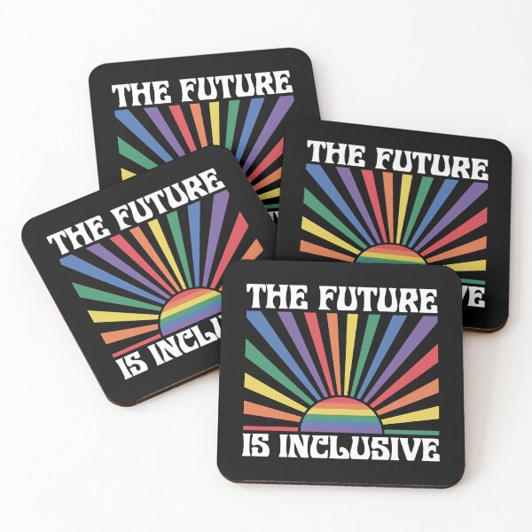 Item preview, The Future Is Inclusive Retro Rainbow Design designed and sold by Canvas-Whispers.