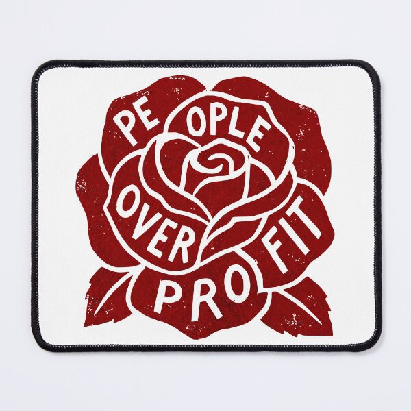 Item preview, People Over Profit - Red Socialist Rose designed and sold by Hope & Riot.