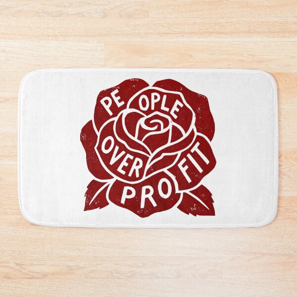 Item preview, People Over Profit - Red Socialist Rose designed and sold by Hope & Riot.