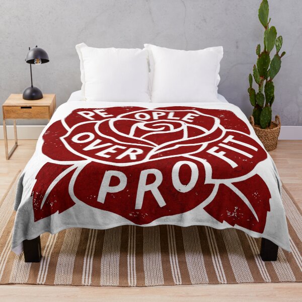 Item preview, People Over Profit - Red Socialist Rose designed and sold by Hope & Riot.