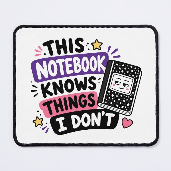Item preview, This Notebook Knows Things I Don't Funny Notebook Lover Design designed and sold by MonkiFlipp.