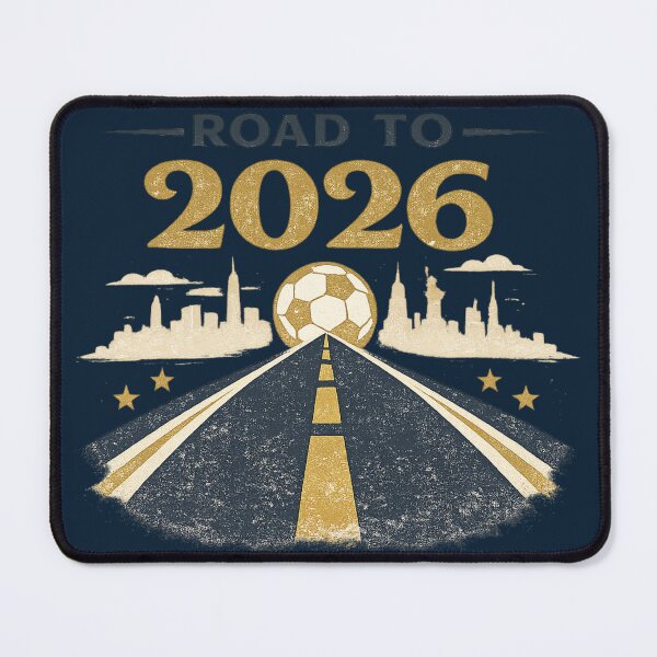 Item preview, Road to 2026 Soccer Football City Skyline Art – Tournament Journey Design | Soccer Fan Gift designed and sold by irfanshikh.