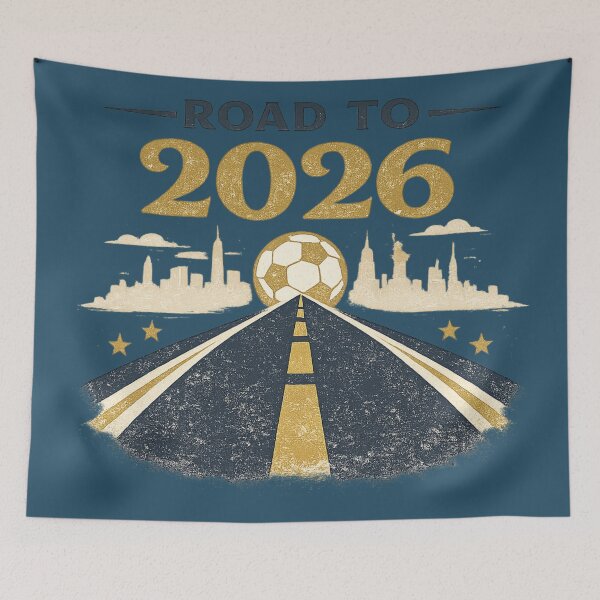 Item preview, Road to 2026 Soccer Football City Skyline Art – Tournament Journey Design | Soccer Fan Gift designed and sold by irfanshikh.