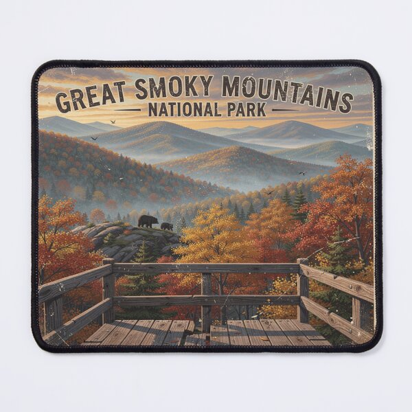 Item preview, Great Smoky Mountains National Park Mountain Travel Art designed and sold by The Souvenir Dept..