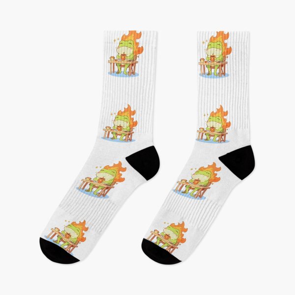Item preview, This Is Fine Frog — Calm in Chaos Kawaii Sticker designed and sold by tommysworks.