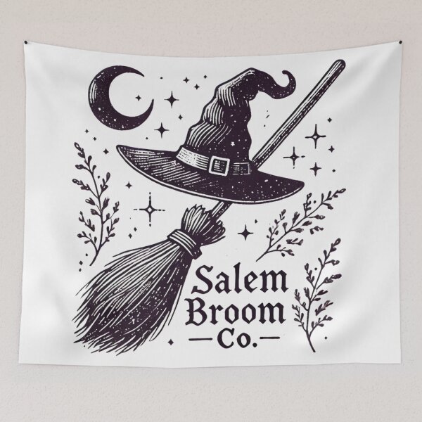 Item preview, Salem Broom Co. Vintage Witch Broom designed and sold by monas Art.