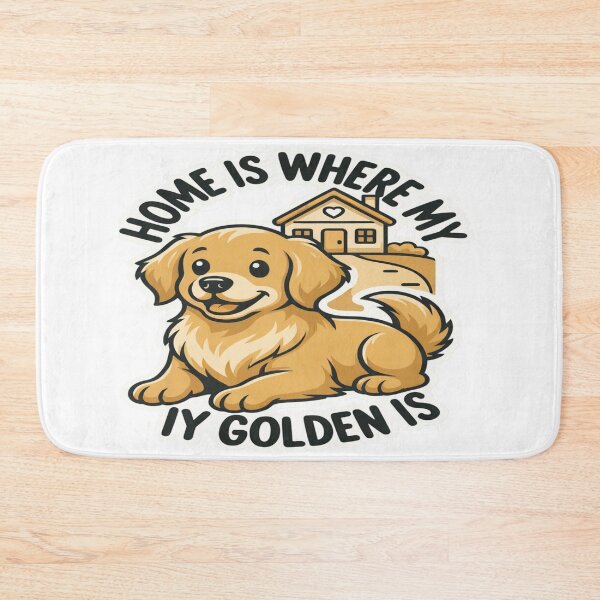 Item preview, Home Is Where My Golden Is Golden Retriever Dog Lover Gift designed and sold by ClaussShop.