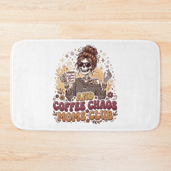 Item preview, Coffee Chaos Moms Club Skeleton Mom Illustration designed and sold by DariaOltes.
