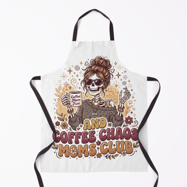 Item preview, Coffee Chaos Moms Club Skeleton Mom Illustration designed and sold by DariaOltes.