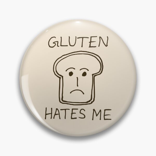 Item preview, Gluten Hates Me Sad Bread Funny Gluten Intolerant Humor designed and sold by KLArtzStore.