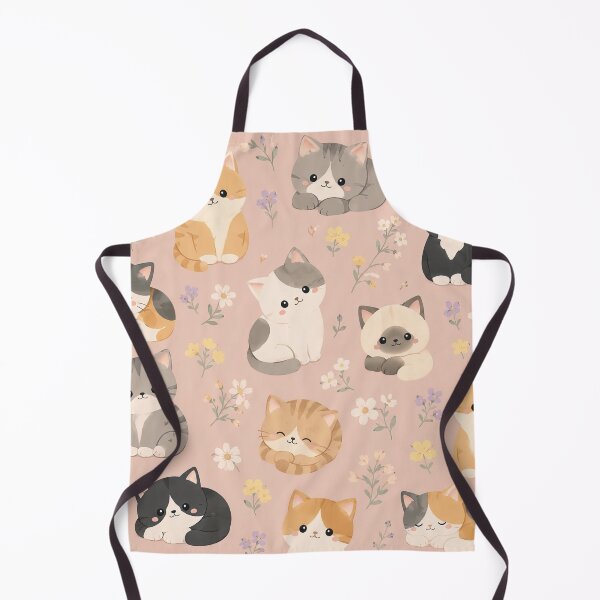Item preview, Pinky Cute Cat Floral Pastel Pattern designed and sold by Rui Huang.