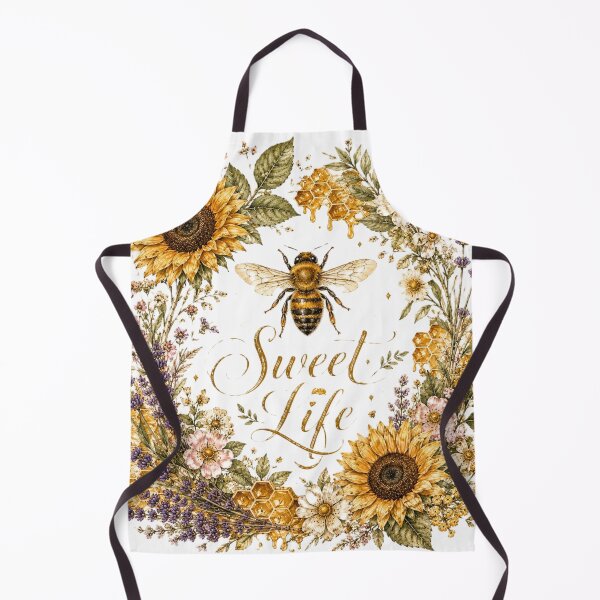Item preview, Sweet Life – Vintage Bee Wildflower Botanical Cottagecore Art designed and sold by Sharlo Shop.