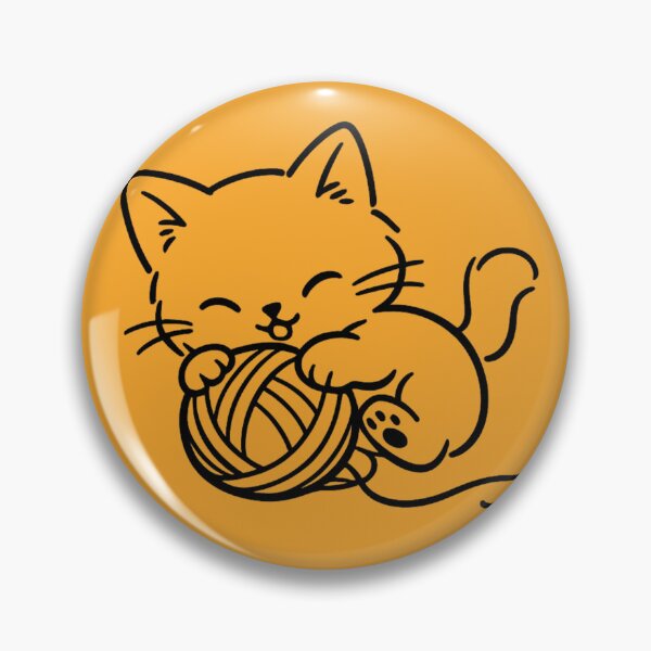 Item preview, Cute Kawaii Kitten Playing With Yarn Line Art designed and sold by Arbacus.